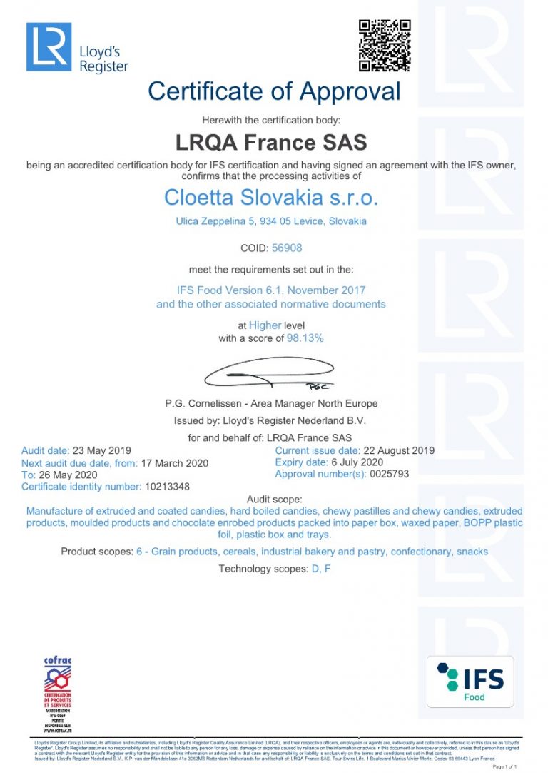 IFS certificate engl.1